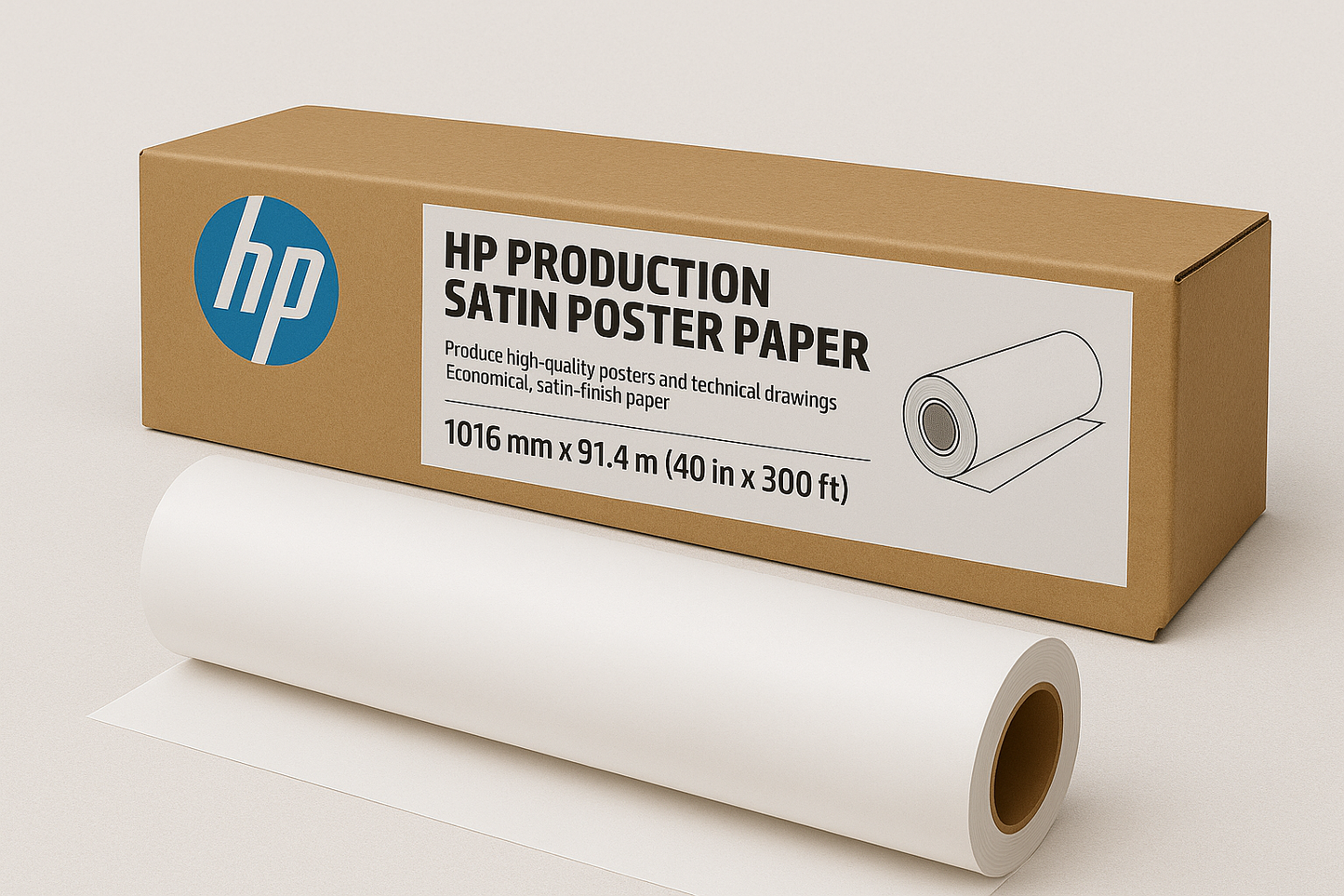 L5Q03A - HP Production Satin Poster Paper, 3-in Core - 1016 mm x 91.4 m