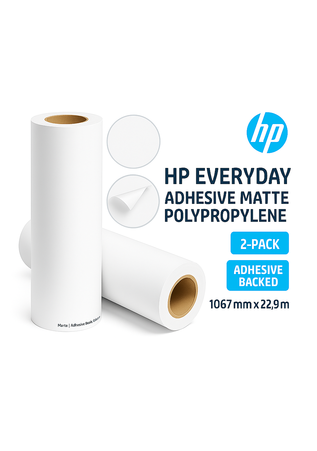 C0F20A - HP Everyday Adhesive Matte Polypropylene, 2 Pack - 1067 mm x 22.9 m