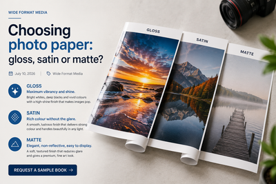 Choosing photo paper: gloss, satin or matte