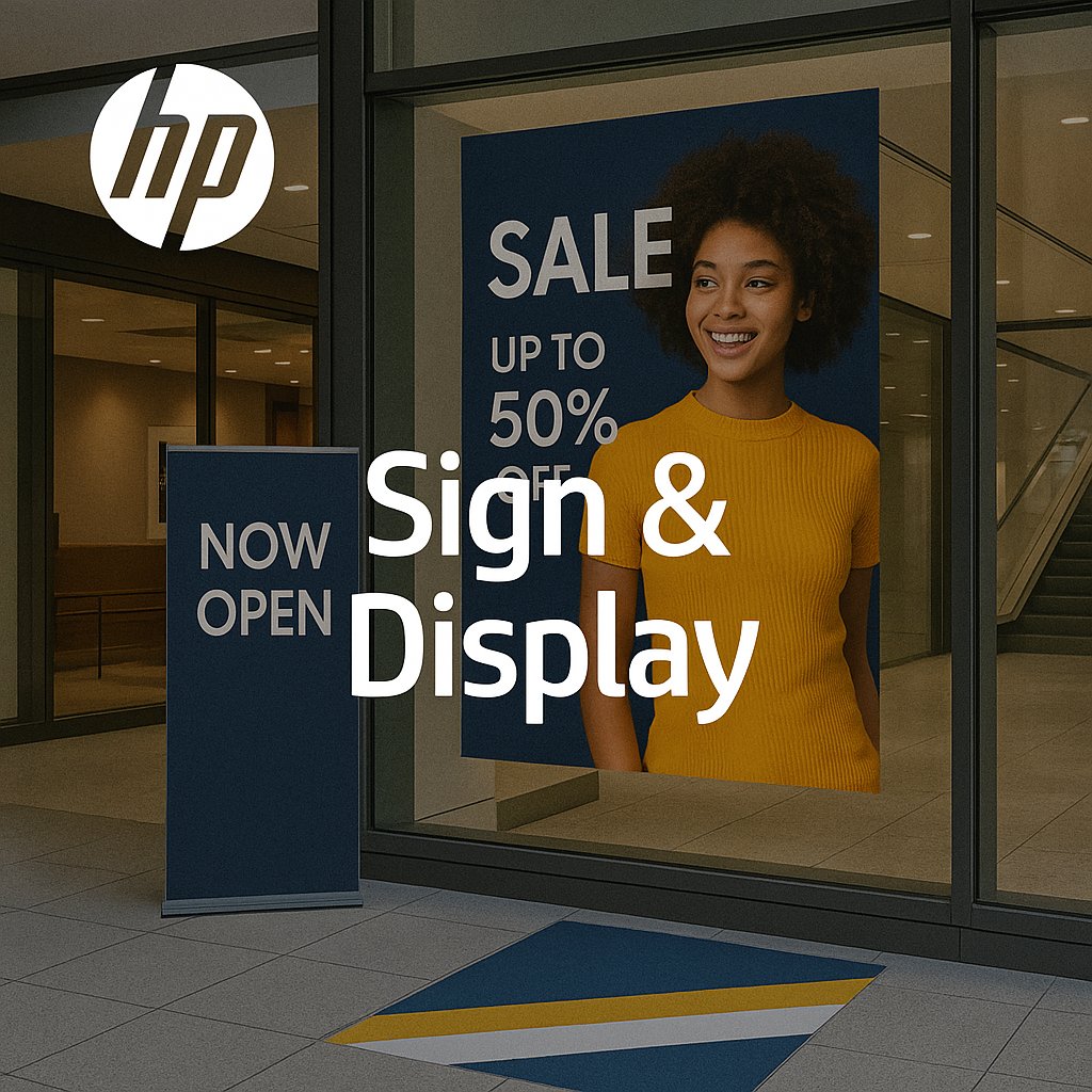 Sign & Display (Latex, Solvent, UV) – Wide Format Media