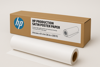 L5Q02A - HP Production Satin Poster Paper, 3-in Core - 914 mm x 91.4 m