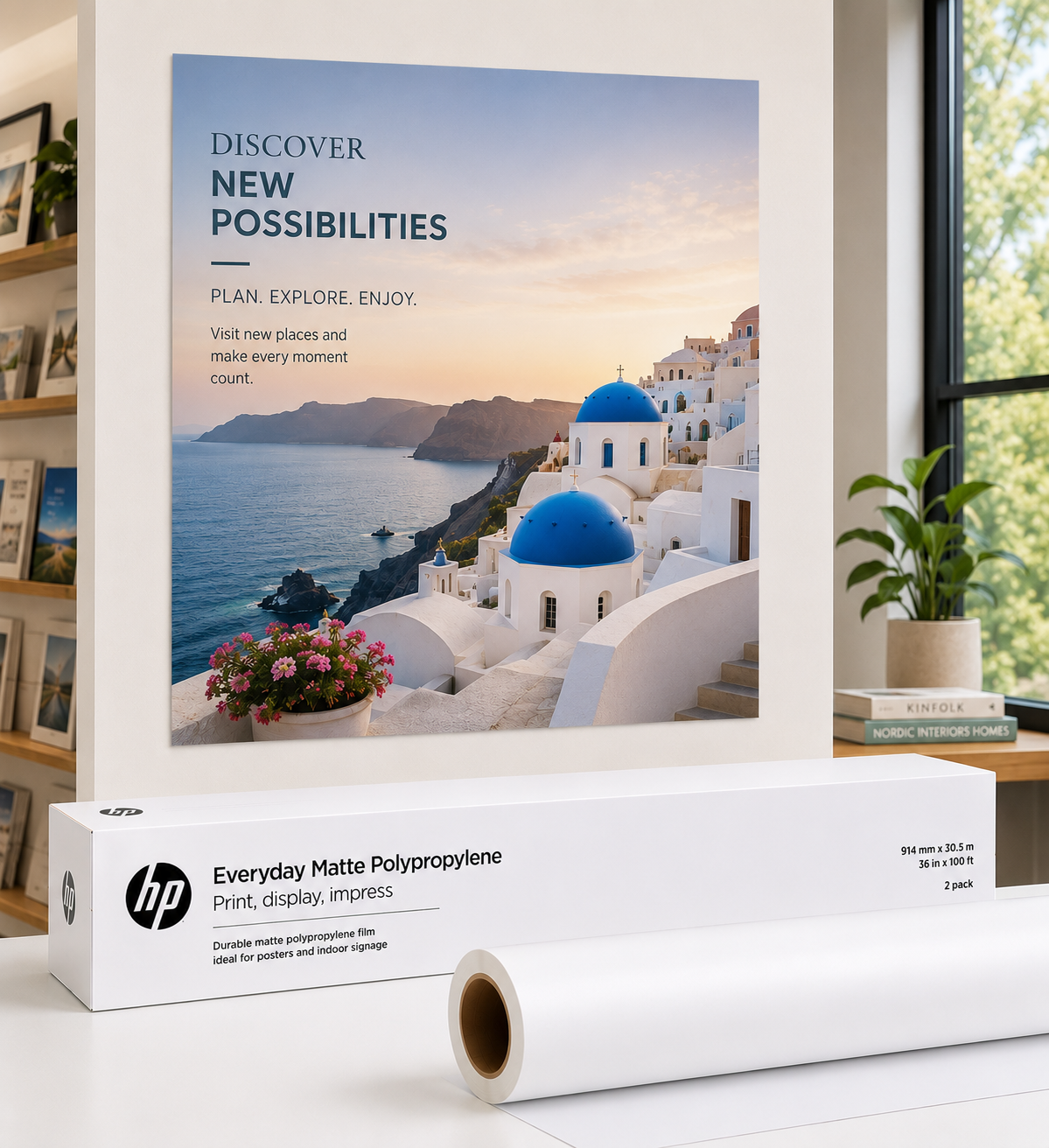 CH023A - HP Everyday Matte Polypropylene, 2 Pack - 914 mm x 30.5 m