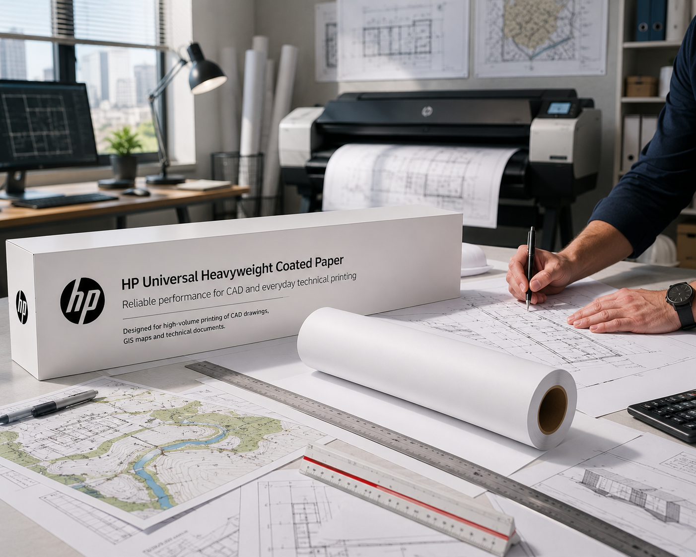 Q1412B - HP Universal Heavyweight Coated Paper - 610 mm x 30.5 m