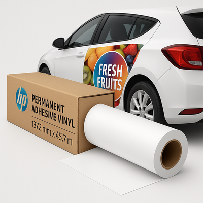 J3H71A - HP Permanent Matte Adhesive Vinyl - 1372 mm x 45.7 m