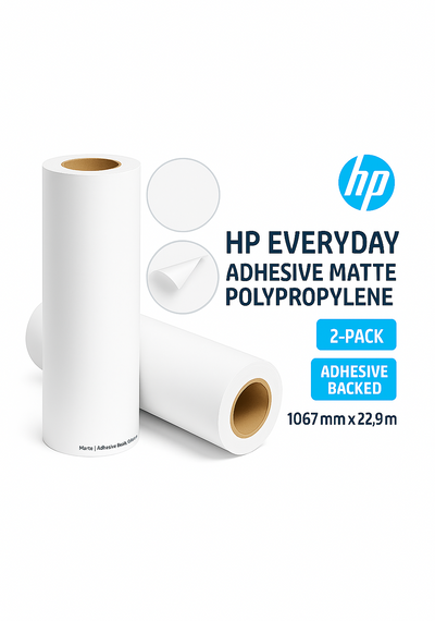 C0F20A - HP Everyday Adhesive Matte Polypropylene, 2 Pack - 1067 mm x 22.9 m